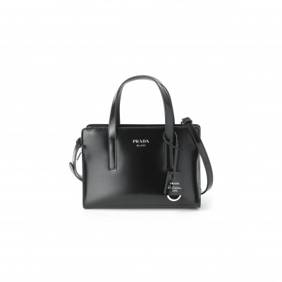 PRADA HANDBAG 2WAY BAG SHOULDER BAG BLACK 1BA357 (22*15*6.5cm) 